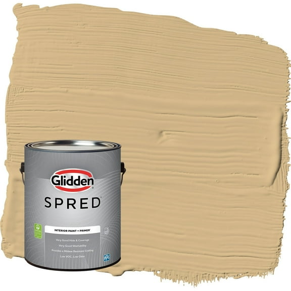 Glidden Spred Craftsman Gold / Yellow Semi-Gloss Interior Paint with Primer, 1 Gallon