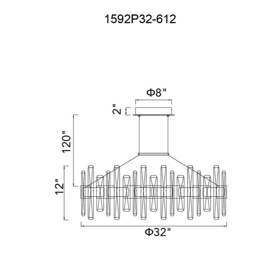 CWI Lighting Aya LED Integrated Pearl Black Metal Chandelier