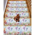 thumbnail image 2 of Jellyfish Coastal Stair Treads for Wooden Steps Indoor Runner Rug Carpet, Blue Nautical Summer Beach Ocean 7 Pieces Peel and Stick Staircase Step Treads Covers Washable Throw Door Mats, 30"x8", 2 of 6