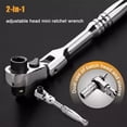 thumbnail image 6 of 1/4 Inch Ratchet Handle Socket Wrench 72-Tooth Quick-Release Reversible Multi-Funtion Socket Wrench Tool Diy Hand Tool Flat Handle Fangkenuo, 6 of 9
