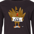 thumbnail image 4 of Inktastic Turkey Holding a Sign Says Eat Pizza Long Sleeve Youth T-Shirt, 4 of 5