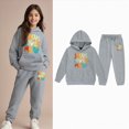 thumbnail image 4 of UAYOTSE Kids Tracksuit Athletic Sweatsuits Sets 2 Piece Long Sleeve Sweatshirt Sweatpants Joggers Set Winter Clothes 6 7 Years Old Girl Clothes,Sizes 10-11 Years, 4 of 4