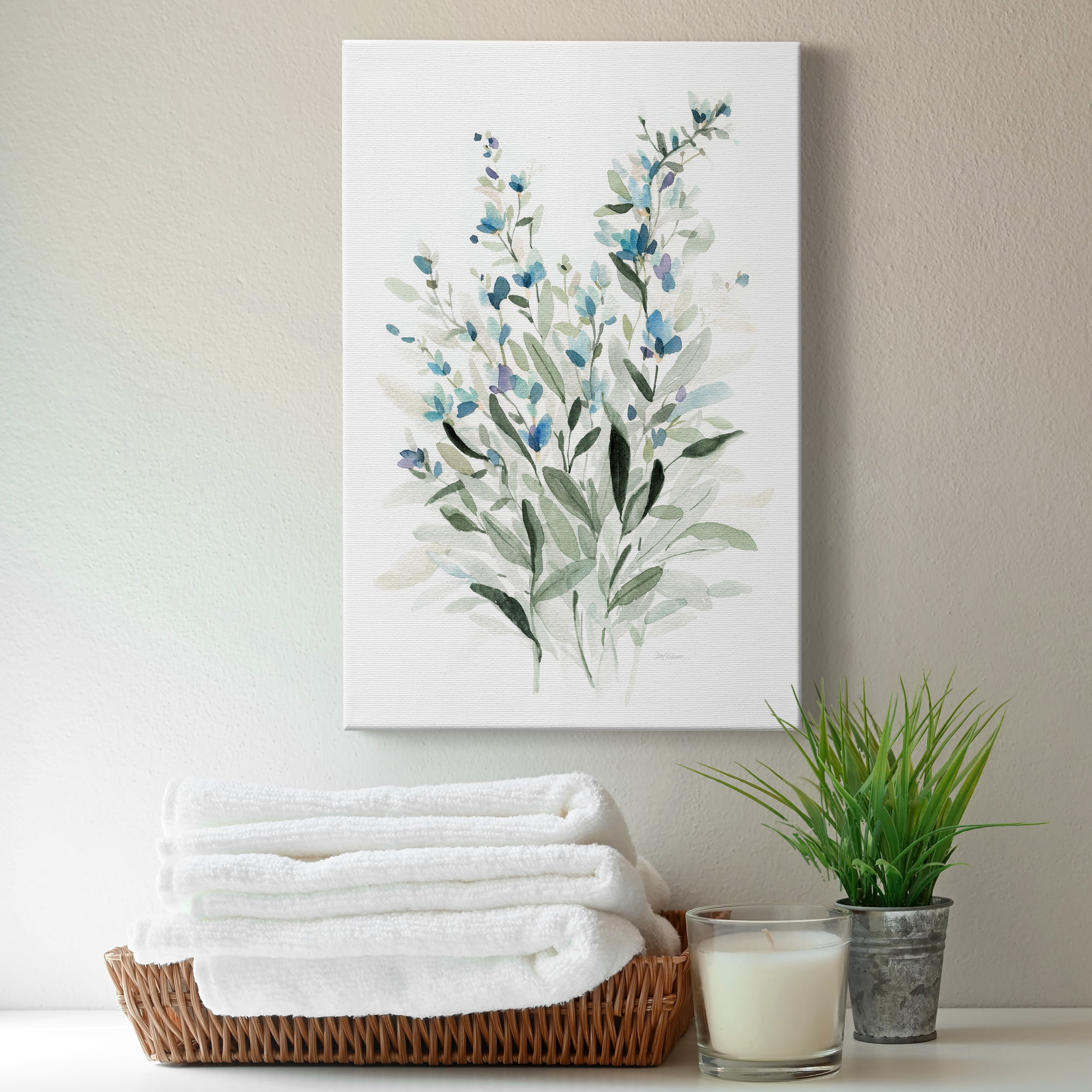Delicate Blue Botanical I Premium Gallery Wrapped Canvas - Ready to Hang - 12 x 18