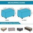thumbnail image 6 of Topchances Club Chair Slipcover Armchair slipcover Bundles Rectangular Ottoman Slipcover Footstools Covers 2 Piece Sets Furniture Protective Cover with Elastic Bottom (L), 6 of 9