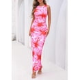 thumbnail image 3 of PRETTYGARDEN Womens Summer Wedding Guest Dress Spring Mesh Sleeveless Bodycon Ruched Floral Holiday Maxi Long Dresses, 3 of 8