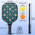 thumbnail image 4 of Pickleball Paddles Set,Pioneer Flower Floral Print Pattern Fiberglass Surface Pickleball Racket Set with 2 Indoor Outdoor Pickleball Balls and Pickleball Bag,Pickle-ball Equipment, 4 of 6