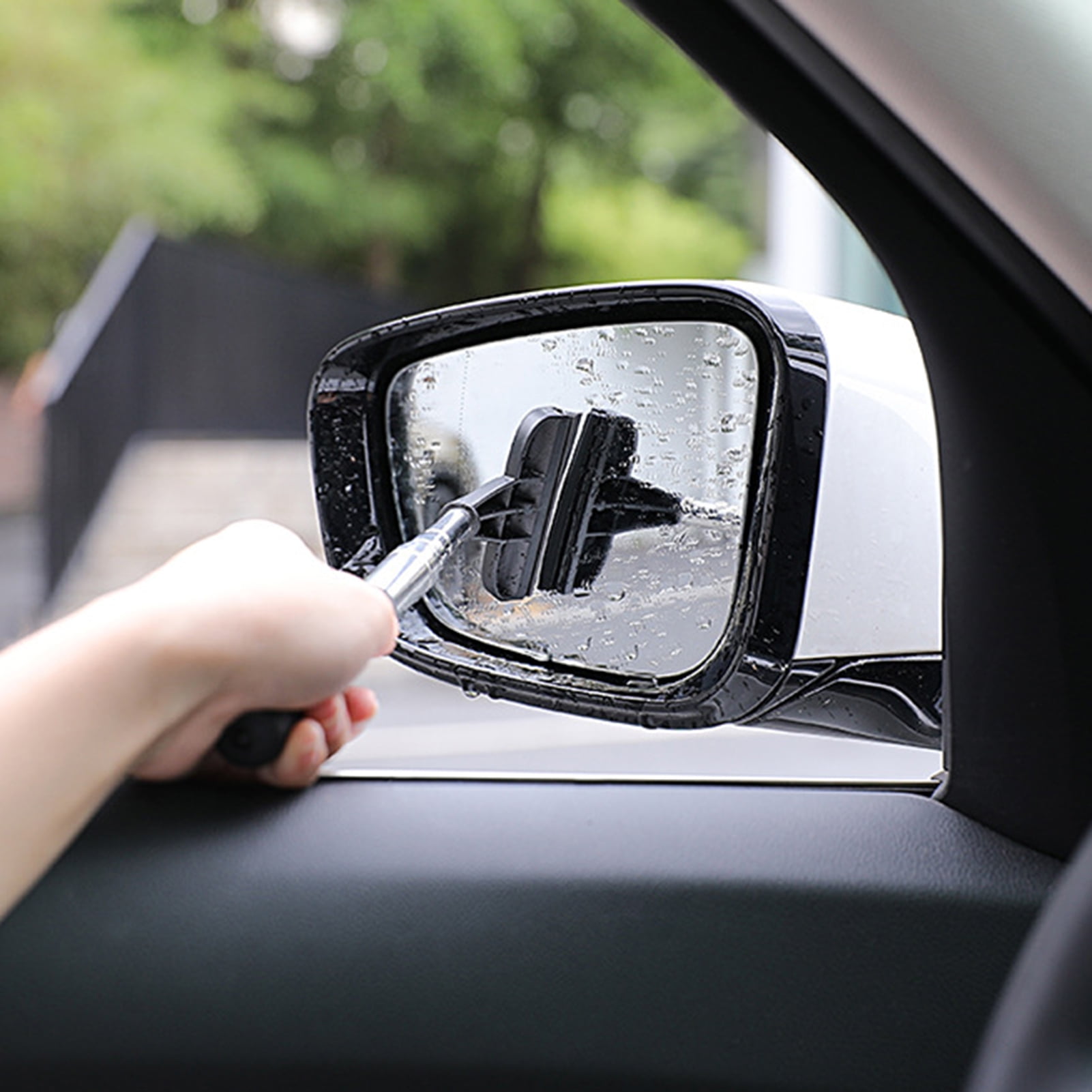KAOU Multifunctional Car Side Mirror Squeegee Cleaner Telescopic