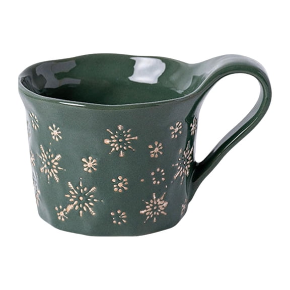 deevoka 1PC Christmas Dinnerware Christmas Gift Simple Collection Decoration Ceramic for Green Mug