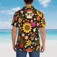 thumbnail image 3 of Lsque Sunflowers Mushrooms pattern Hawaiian Shirt for Men, Unisex Summer Beach Casual Short Sleeve Button Down Shirts-Small, 3 of 9