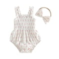thumbnail image 2 of JUMEYU Bodysuit Toddler Girls Short Sleeve Baby Girl Bodysuits Cartoon Soft Infant Outfits 0 3 6 9 12 18 24 Months (White,12-18 Months), 2 of 8