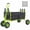 Green, variant on Heavy Duty Fishing Cart Beach Wagon, Collapsible Utility Cart with 9.85" Sand Wheels, 550 lbs Capacity, Rod Holders, Umbrella Holder, Storage Pockets, Yellow & Black