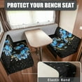 thumbnail image 2 of XYZCANDO Butterfly Moon RV Dinette Cushions Stretchable Camper Accessories Universal Bench Seat Cover Stylish Camper Decor Couch Cover 2 Cushion Sofa 1 Backrest Cover and 1 Bench Cover Black, 2 of 7