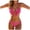Hot Pink, variant on Women's Solid Color Flowy Fringe Trim Swimsuit Halter Bikinis Set Tummy Control Full Bathing Suit (Orange, M)