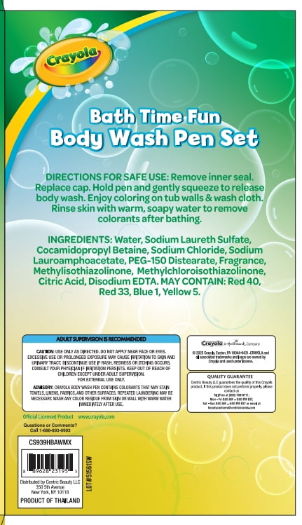 Crayola Body Wash Pen Set, 6 Pieces, 5oz