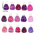 thumbnail image 3 of Sonducket Pendientes de araña Gota de agua de cuero Pendiente de oreja Ángel Estampado Pendiente colgante exagerado Banquete de San Valentín Ropa, zapatos y accesorios Miscelánea tipo 9 Sonducket AP010117-08, 3 of 6
