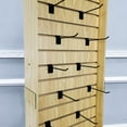 thumbnail image 4 of FixtureDisplays® Double Sided Slatwall Rotating Display Wood Floor Standing Rack New Model 10309, 4 of 12