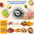 thumbnail image 6 of ORFELD Meat Grinder Electric Food Chopper, 2 Speeds 8 Cup Food Processor New, Silver, 6 of 8