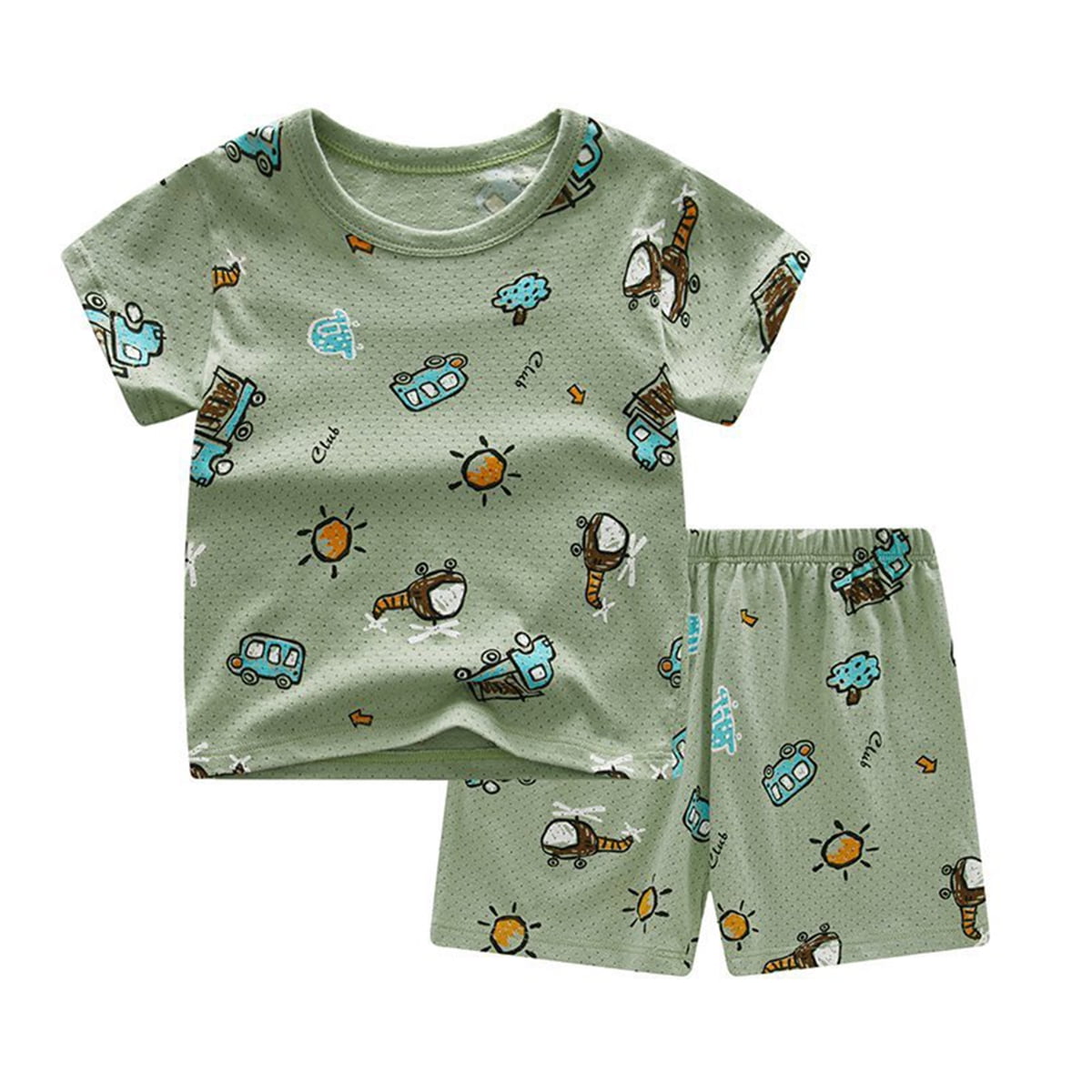 HAWEE Summer Pajamas for Boys & Girls –Cute Jammies Set Cotton Toddler Pjs  2 Piece Baby Clothes Sets Kids Sleepwear 