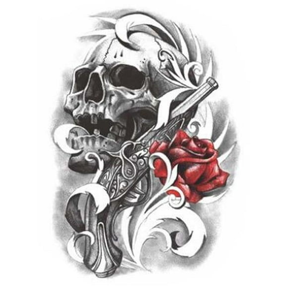 Fake Body Black Individual Styles Design Tattoos Stickers