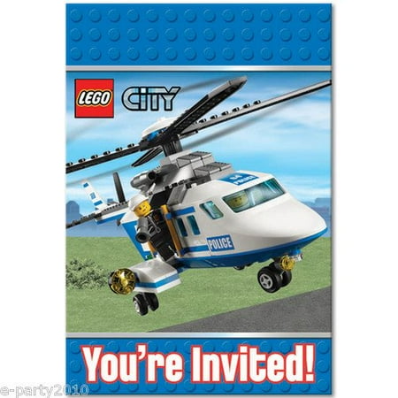 Lego City Invitations W Env 8ct Walmart Com