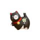 thumbnail image 1 of Adorno de cerámica hecho a mano con forma de gato de la suerte para salpicadero de coche, decoración interior de coche, pastel Negro, 1 of 7