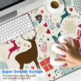 thumbnail image 2 of Long Mouse Pads for Desk,Multicolor Christmas Deer Pattern Desk Mats on Top Of Desks, Desk Mouse Pad Extra Large with 3mm Non-Slip Base and Stitched Edge for Gaming,Office,Work,Home 47.3x23.6in, 2 of 5