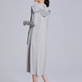 thumbnail image 5 of Women's Sun-Proof Cover Up Hooded Full Zip Long Dress Knee Length Beach Coverups Cardigan Jackets Gray L, 5 of 9