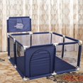 Dingrich 50 inch Kids Play Yard, Portable Playpen with Hoop, Breathable