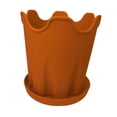 thumbnail image 2 of Colaxi Flowerpot Flower Plant Container with Base Versatile Portable with Drainage Hole Planter Box for Courtyard Living Room Potted Brown, 2 of 8