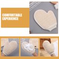 thumbnail image 3 of 2 guantes de ducha exfoliantes de doble cara para adultos Guantes de baño naturales para exfoliar el cuerpo y eliminar la suciedad, 3 of 8