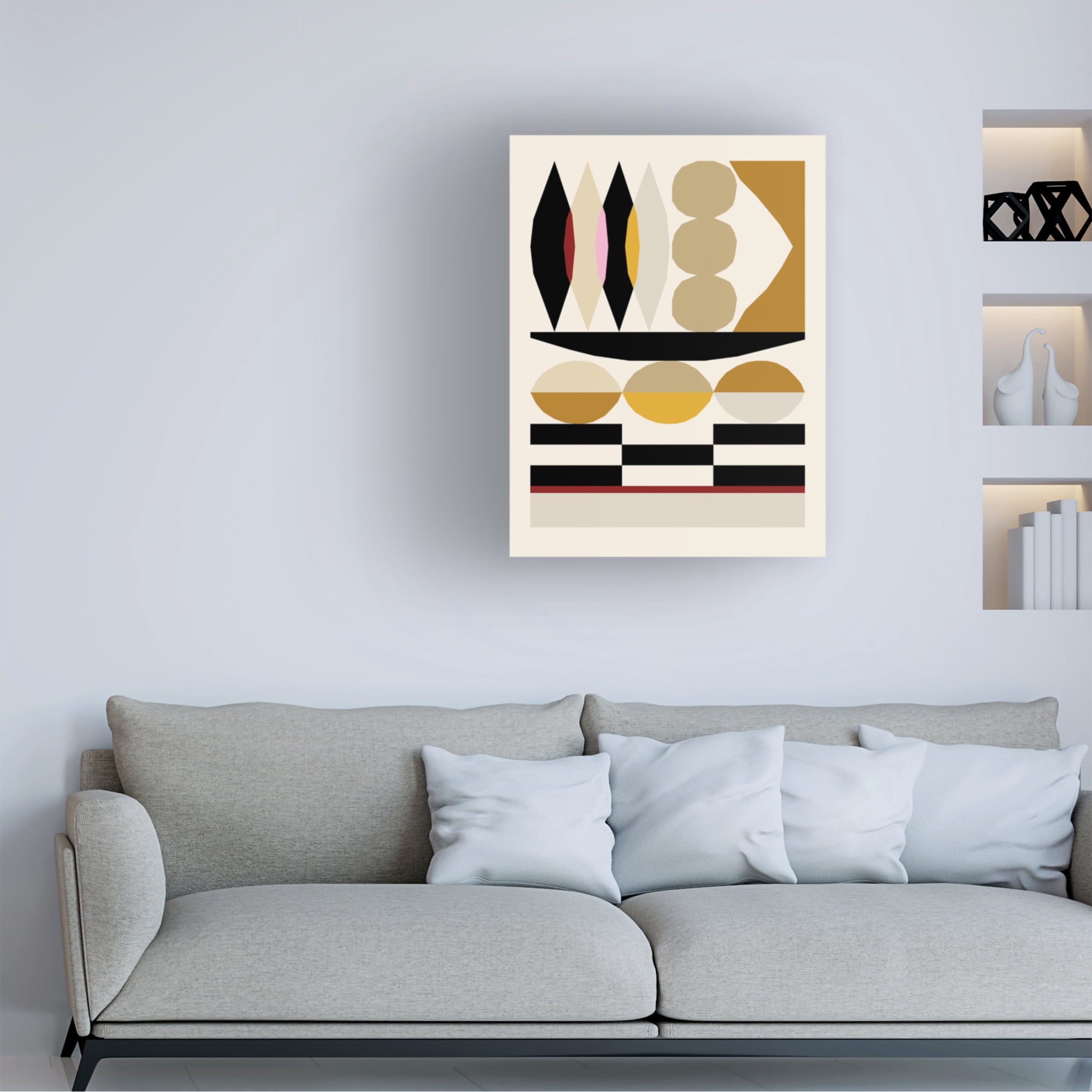 Trademark Fine Art NKTN  Abstract composition 25 Canvas Wall Art