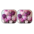 thumbnail image 7 of Bingfone Purple And Pink Tulip Bouquet Windshield Sun Shade 2-Piece Foldable Car Front Window Sunshade for Most Sedans SUV Truck - Small, 7 of 7