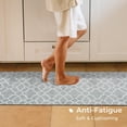 thumbnail image 3 of FRESHMINT Kitchen Mat Set of 2, Anti-Fatigue Cushioned Kitchen Mats for Floor, Waterproof Non Slip Comfort Standing Mat, Boho Kitchen Rug for Kitchen Decor, Sink, Office, 17"x30"+17"x47", Stone Gray, 3 of 7