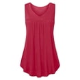 thumbnail image 3 of Shadoumai Womens Oversized Long Tank Tops Summer Casual High Neck Sleeveless Shirts Loose Fit Curved Hem Tunic Basic Tees, 3 of 4
