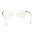 thumbnail image 4 of Rectangle Keyhole Plastic Horn Rim Blue Light Filtering Computer Glasses Blue, 4 of 4