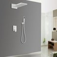 thumbnail image 2 of Wall Mounted Waterfall Rain Shower System With Handheld Shower Head, 2 of 8
