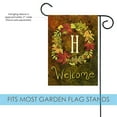 thumbnail image 5 of Toland Home Garden Fall Wreath Monogram H Personalized Fall Flag Double Sided 12x18 Inch, 5 of 5