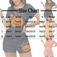 thumbnail image 3 of Qepwscx Women's Pajamas Sets 2 Piece Halloween Crew Neck Short Sleeve Sleepwear Pjs + Elastic Waist Shorts Lightweight Shirt Graphic Tops Pajama Sets Summer Going Out Outfits Loungewear M-XL, 3 of 7