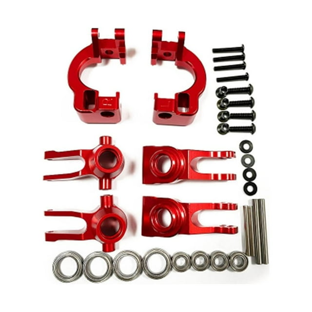Wweixi Steering Block C-hubs Rear Hub Set For 1/8 ARRMA 3S Infraction Fine-tuned Handling With Multiple Camber Link Red 1Set