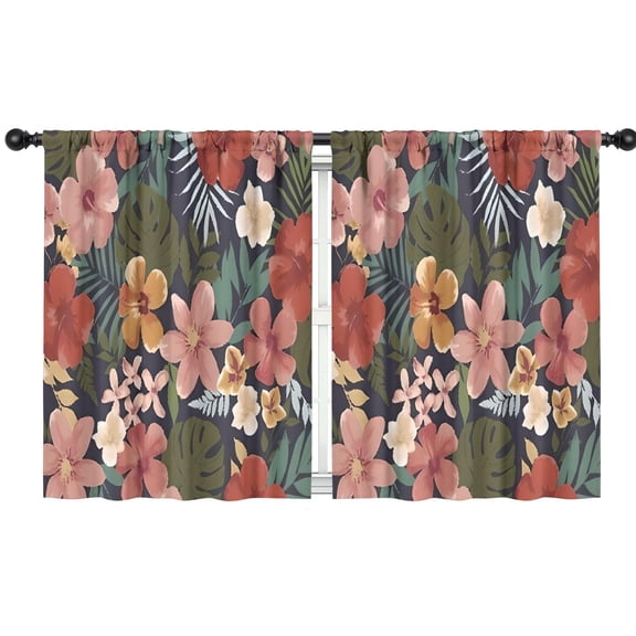 Blackout Kids Curtains,Pioneer Flower Floral Print Pattern Childrens Insulated Curtains Set Of 2,Bedroom Essentials,Toddler Room Decor 42"x54"