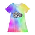 thumbnail image 3 of RXIRUCGD 2025 Vêtements d'Été pour Enfants 3-12 Ans Mode pour Enfants Pyjama Imprimé de Rêve Nuisette Mi-Mollet, 3 of 3