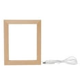 thumbnail image 1 of Wooden Photo Frame Led Light Photo Holder Unique Table Picture Frame for Home, 1 of 6