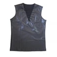 thumbnail image 5 of Men Sexy Leather Tank Top, Shiny Soft Matte Leather, Adjustable, Male Black Leather Vest, 5 of 7