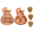 thumbnail image 1 of 5Pcs Guitar Pick Box Kit Wood Letters Engraved Plectrum Container With 3Pcs Guitar Picks Mother's Day Father's Day Valentine's Day Birthday Gift, 1 of 8