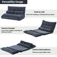 Fold Down Sofa Bed Floor Couch Adjustable Folding Modern Futon Chaise