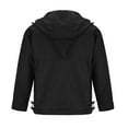 thumbnail image 6 of Mens Windbreaker Jackets Casual Solid Multi Pocket Hooded Zipper Keep Warm Long Sleeve Black 2XL Windbreaker Jackets for Men, 6 of 8