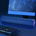 thumbnail image 3 of LOVEVER Wireless Bluetooth Speaker Speaker HiFi Stereo Sound Effect Sound Bar Desktop Subwoofer Long Bar Bluetooth Speaker Supports-card FM Radio Suitable for Children Blue, 3 of 5