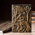 thumbnail image 1 of MORESEC under $5 Embossed Magic NotebookMagician Design A5 Diary, 100 Pages with Ribbon, for Writing, Journal, Gift, European Style Stereoscopic Leather Cover, 1 of 5