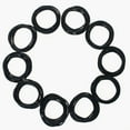 thumbnail image 3 of GOGO 100 Pcs Jelly Bracelets, 80s Rubber Wristbands, Thin Silicone Bangles - Black, 3 of 7