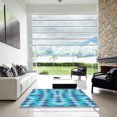 thumbnail image 7 of Ahgly Company Machine Washable Indoor Round Transitional Blue Area Rugs, 7' Round, 7 of 7